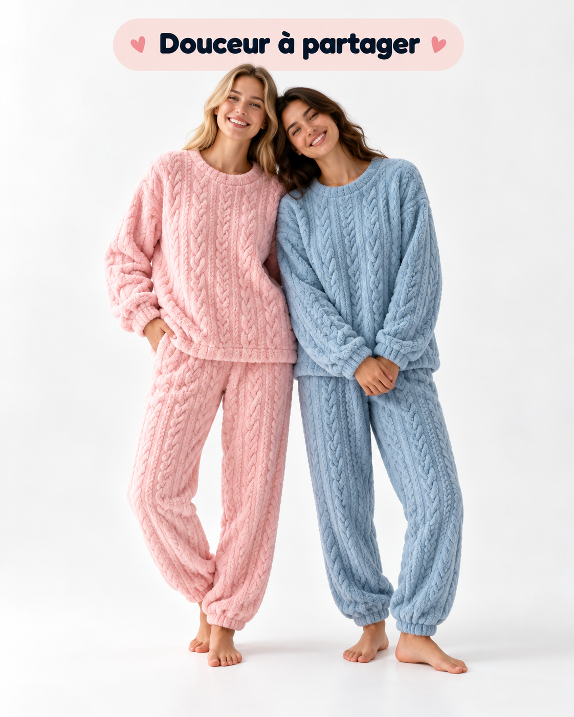 Pyjama Moelleux Doublé Polaire — Chaud & Cosy
