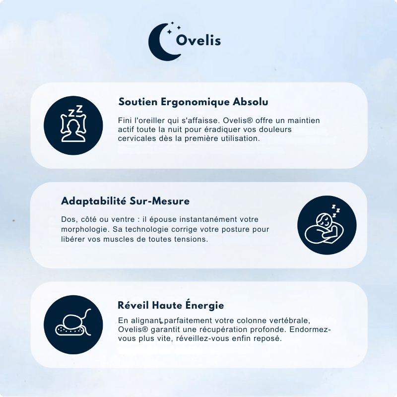 Oreiller Ergonomique à Mémoire de Forme