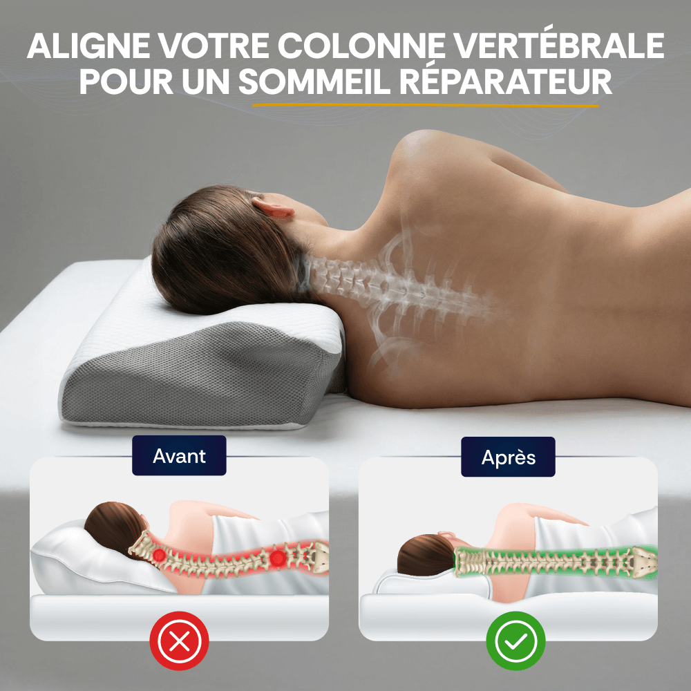 Oreiller Ergonomique à Mémoire de Forme