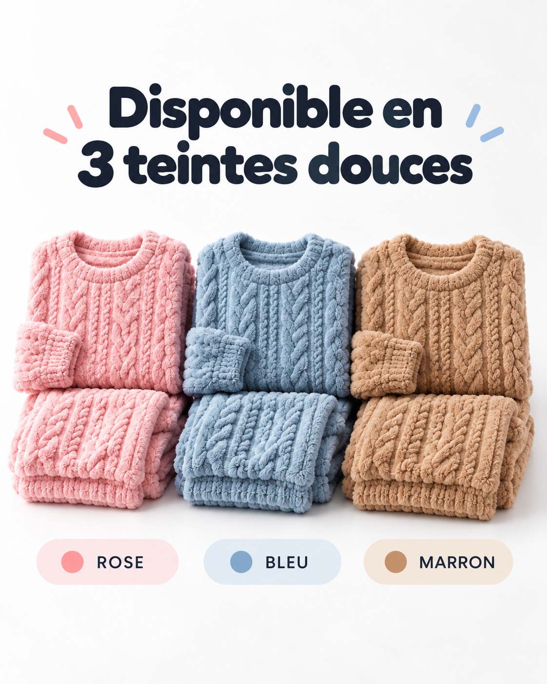 Pyjama Moelleux Doublé Polaire — Chaud & Cosy
